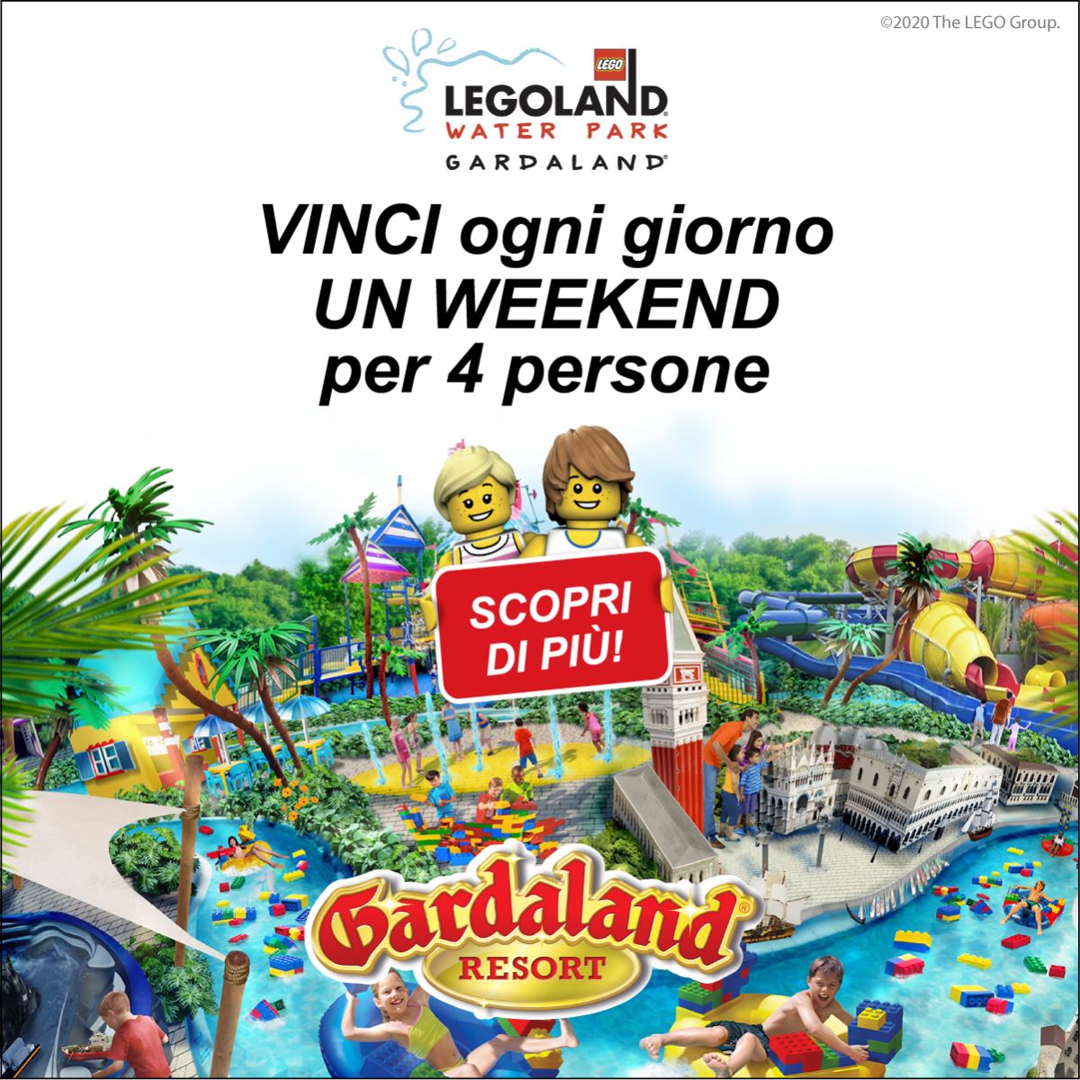 VINCI ogni giorno UN WEEKEND per 4 persone! 